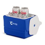 Custom Igloo® Playmate Mini™ 4 Qt Cooler - White-Majestic Blue - 5