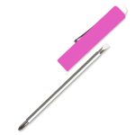 Custom Jumbo Pocket Screwdriver - Reversible 3/16" Flat Tip & #1 Phillips Blade w/Button Top - 8