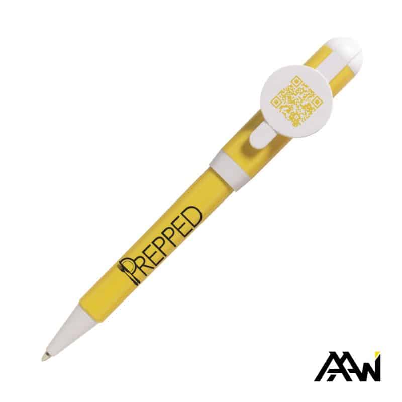 Custom Jumbo QR Billboard Twist Pen - White Accent - 5