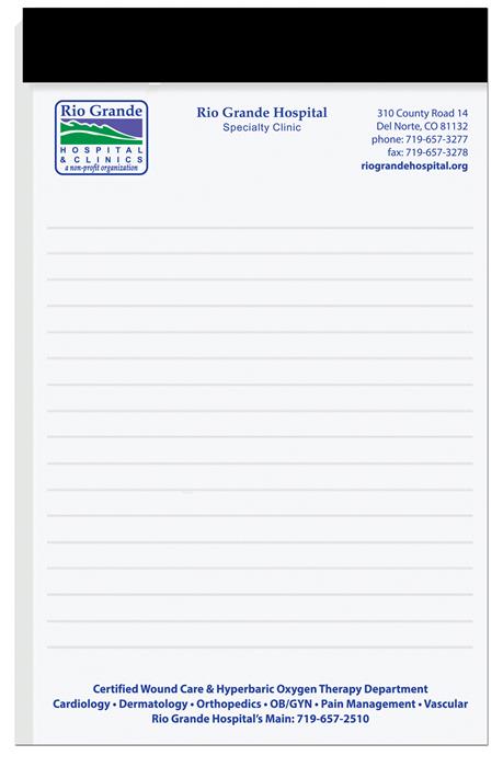 Custom Legal Pads w/Imprinted Sheets (5" x 8") - 4
