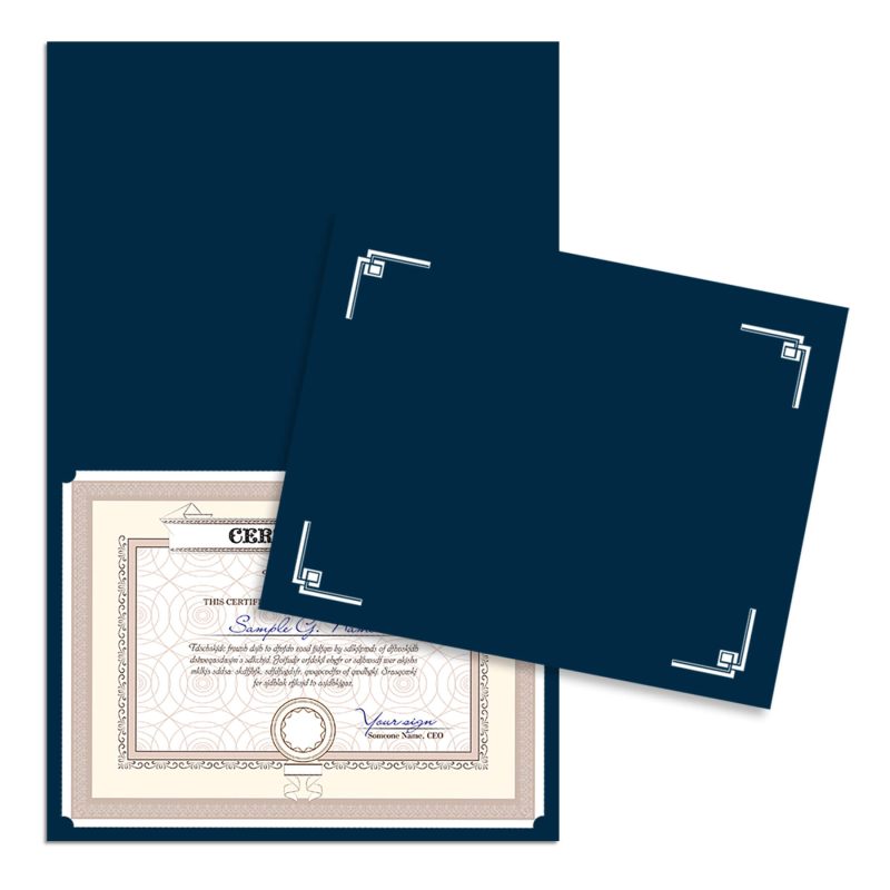 Custom Linen Certificate Holder - 4