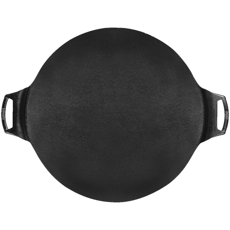 Custom Lodge 15" Seasoned Cast Iron Pizza Pan - 2