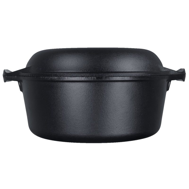 Custom Lodge 5 Qt Cast Iron Double Dutch Oven - 2