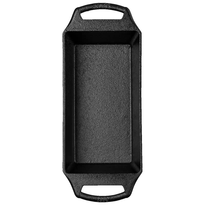 Custom Lodge 8.5 x 4.5" Seasoned Cast Iron Loaf Pan - 3