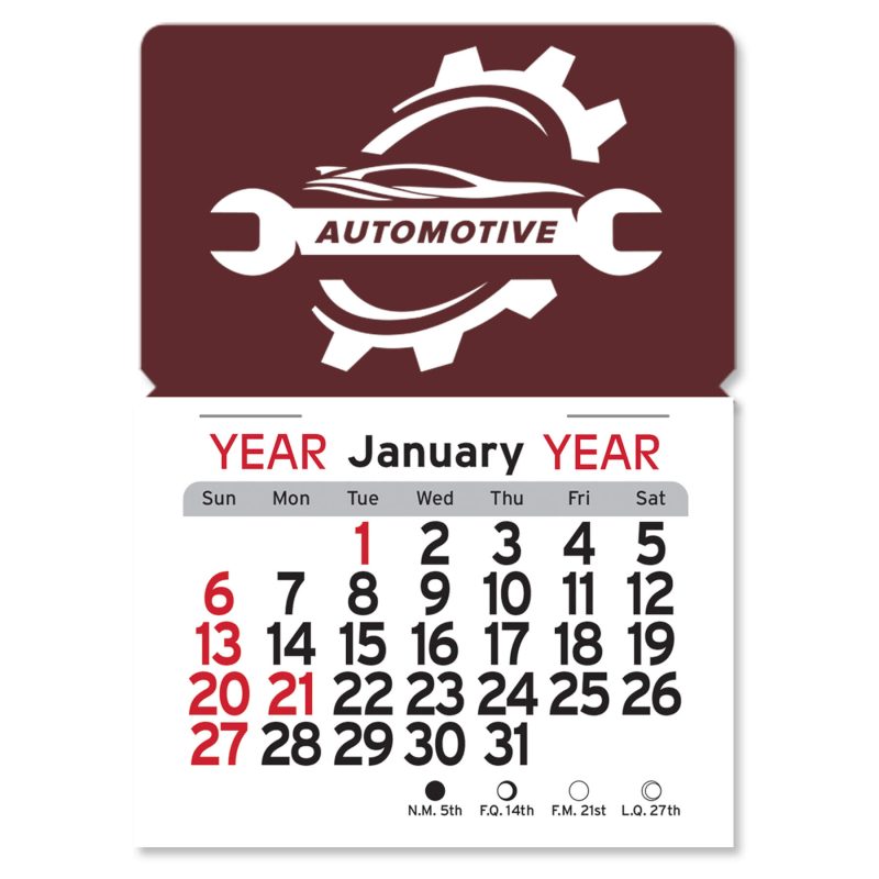 Custom Magnetic Peel-N-Stick® Calendar - Rectangle - 2