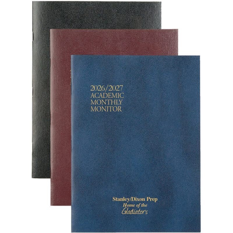 Custom Monthly Academic Monitor 7x10 Planner - 2