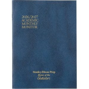Custom Monthly Academic Monitor 7x10 Planner
