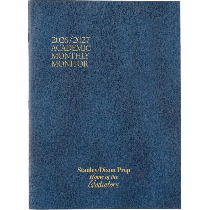 Custom Monthly Academic Monitor 7x10 Planner