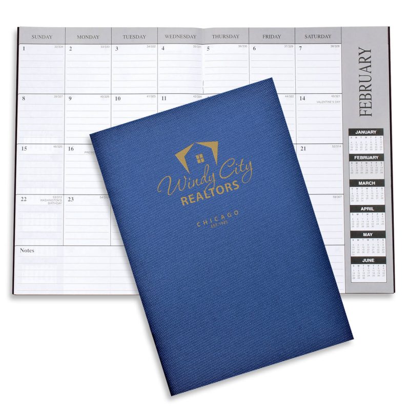 Monthly-Desk-Planner-Leatherette-1605 Custom Monthly Desk Planner - Leatherette