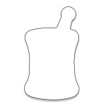 Custom Mortar Shaped NoteKeeper™ Magnet 20 Mil - 2