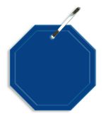 Custom Octagon Reflective Zipper Pull - 2