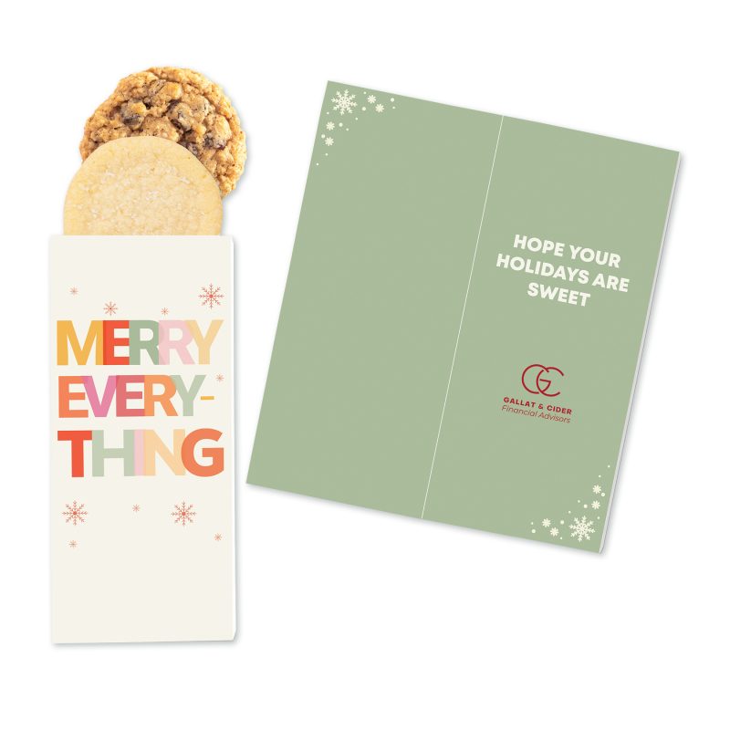 One-Color-Foil-Stamped-Stock-Holiday-Sentiment-Sweeter-Cards-with-Homestyle-Cookie-Duo-SC181MERRY Custom One Color Foil-Stamped Stock Holiday Sentiment Sweeter Cards with Homestyle Cookie Duo