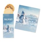 Custom One Color Foil-Stamped Stock Snowman Sweeter Cards with Homestyle Cookie Duo - 1