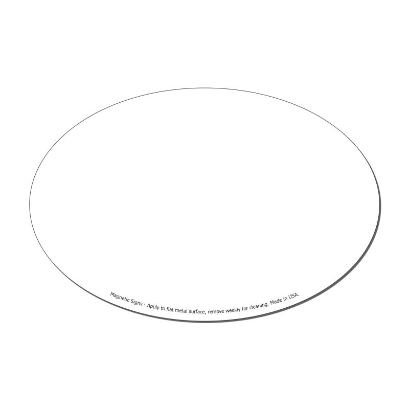 Custom Oval 4" x 6" Magnetic Sign - Screen Print - 1