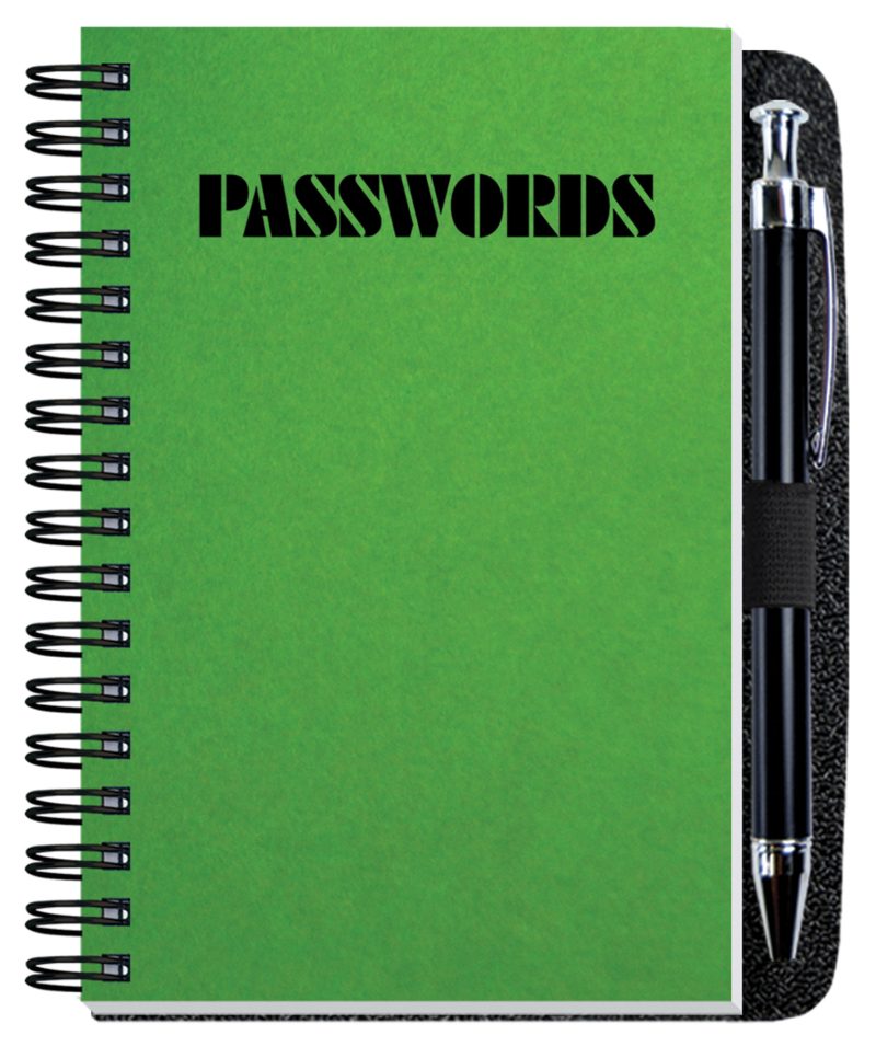 Custom Password Keeper w/Pen Safe Back Cover - 3