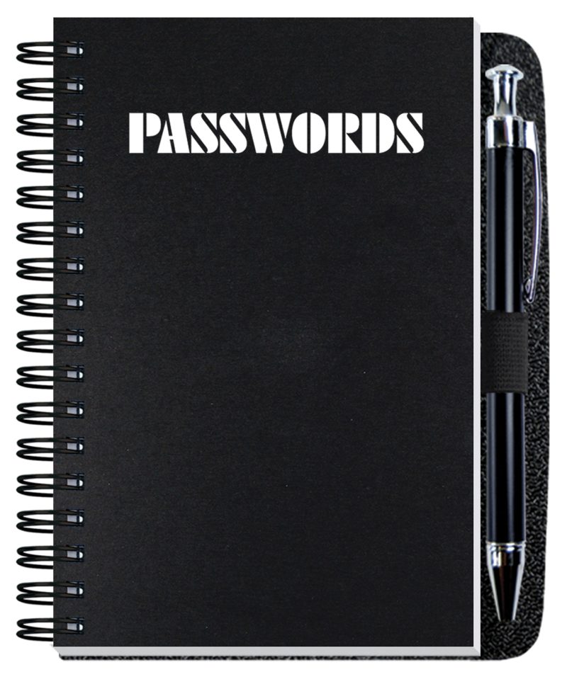 Custom Password Keeper w/Pen Safe Back Cover - 6