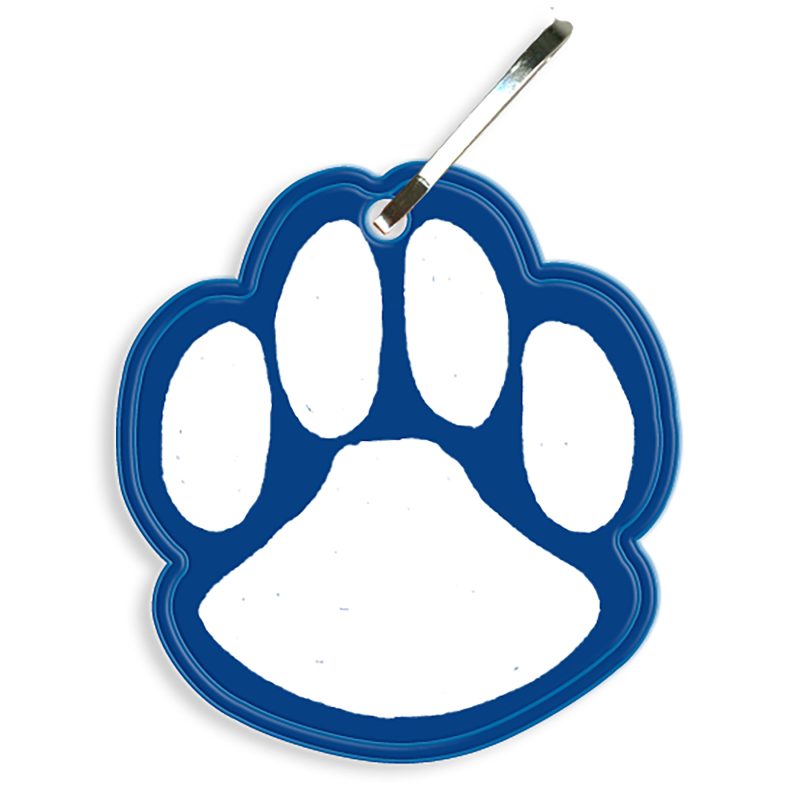 Custom Paw Print Reflective Zipper Pull - 2