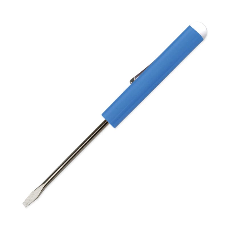 Custom Pocket Screwdriver - Fixed 1/8" Flat Tip Blade w/Button Top - 3