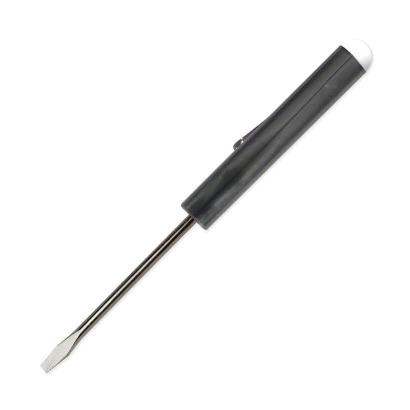 Custom Pocket Screwdriver - Fixed 1/8" Flat Tip Blade w/Button Top - 5