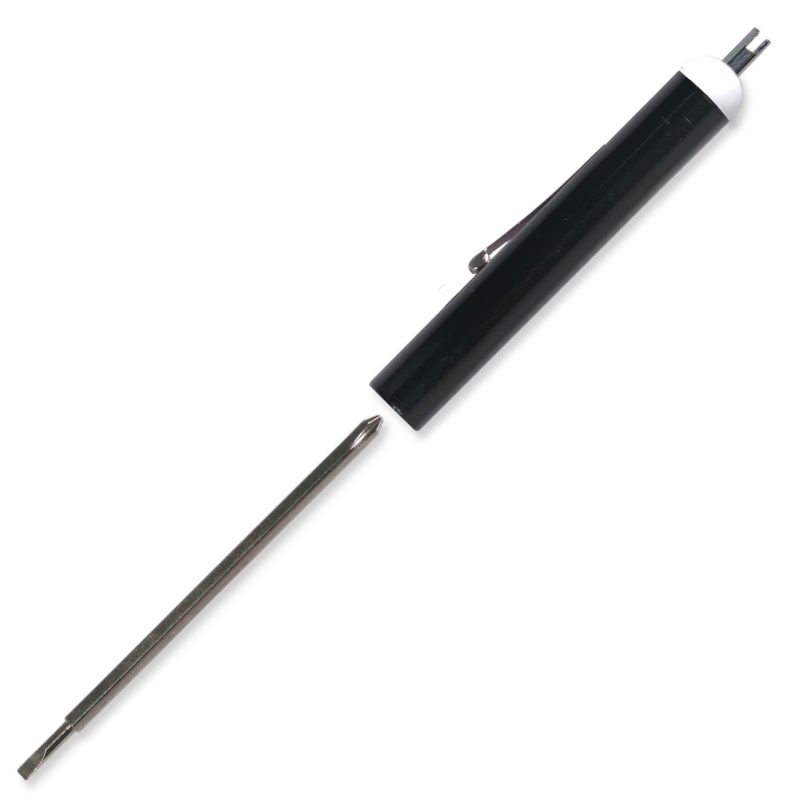 Custom Pocket Screwdriver - Reversible 2.5mm & #0 Phillips w/Valve Stem Top - 2
