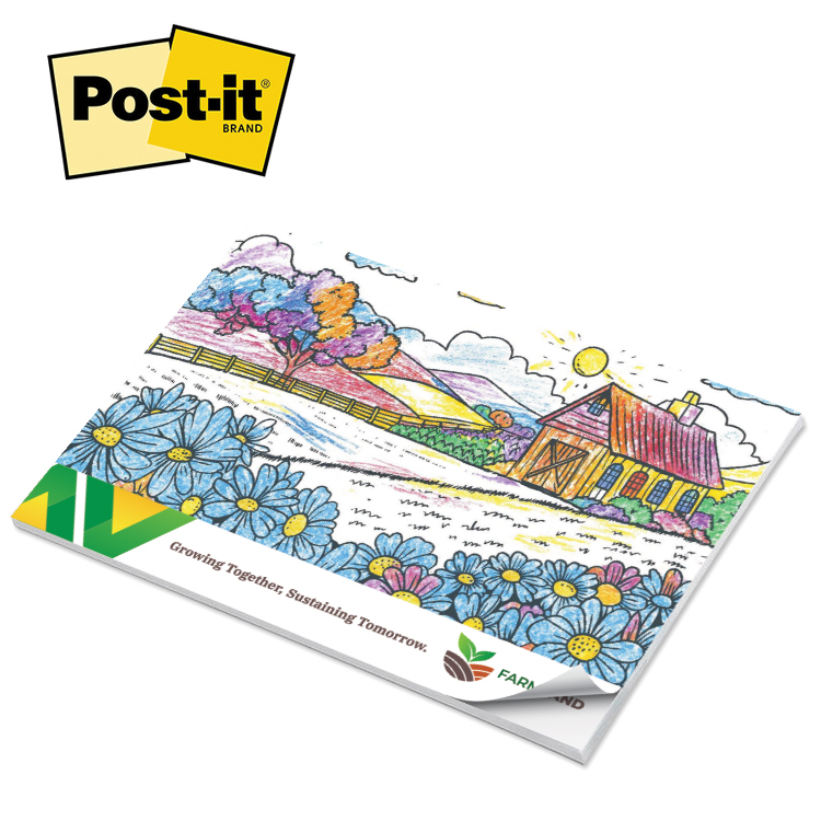Post-itr-Custom-Printed-Coloring-Pads-PD68CBP Custom Post-it(r) Custom Printed Coloring Pads
