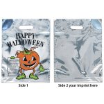 Custom Pumpkin - Sliver Reflective Halloween Bag - Flexo Ink Print - 1
