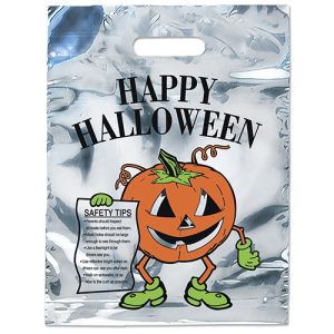 Custom Pumpkin - Sliver Reflective Halloween Bag - Flexo Ink Print