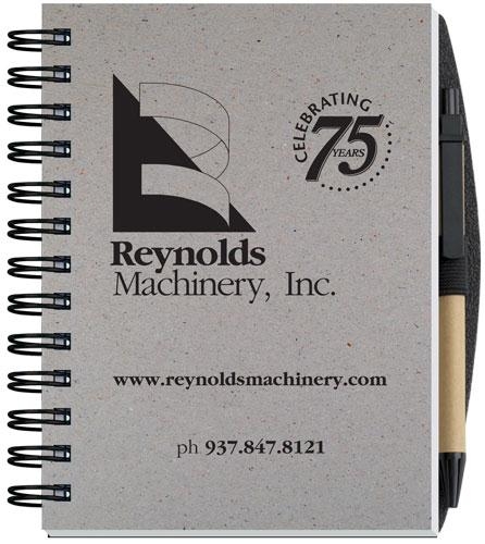 Recycled-Journals-wPen-Safe-Back-Cover-5x-7-RMJ2-PS Custom Recycled Journals w/Pen Safe Back Cover (5"x 7")