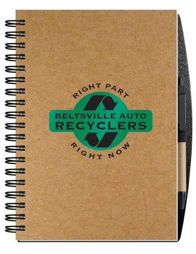 Recycled-Journals-wPen-Safe-Back-Cover-7x-10-RDJ2-PS Custom Recycled Journals w/Pen Safe Back Cover (7"x 10")