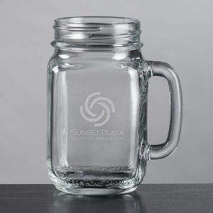 Custom Roswell Drinking Jar - Deep Etch