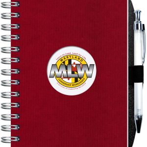 Custom Shadowbox Paperboard Journal w/100 Sheets & Pen (5"x 7")