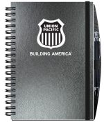 Custom Shadowbox Paperboard Journal w/50 Sheets & Pen (7"x 10")