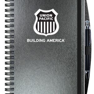 Custom Shadowbox Paperboard Journal w/50 Sheets & Pen (7"x 10")