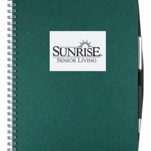 Custom Shadowbox Paperboard Journal w/50 Sheets & Pen (8 ½"x 11")