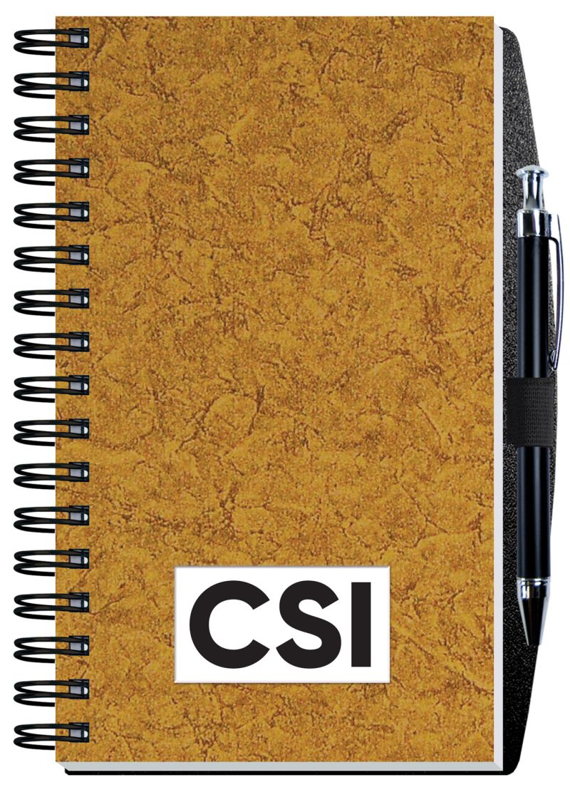 Custom Shadowbox Paperboard Journals w/100 Sheets & Pen (5 ¼"x 8 ¼")