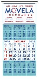 Custom Skinner & Kennedy™ 3-Month Display 12-Sheet Calendar