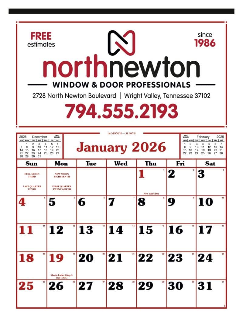 Custom Skinner & Kennedy™ Commercial 12-Sheet Calendar - 2