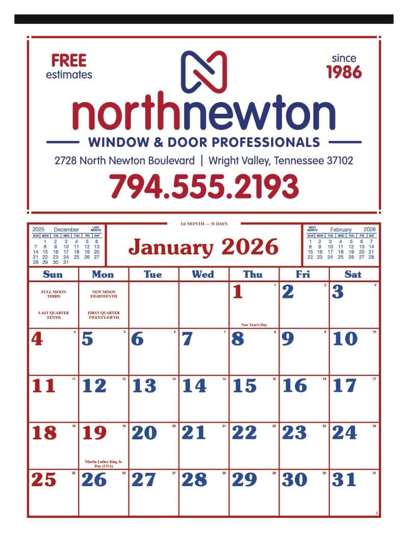 Custom Skinner & Kennedy™ Commercial 12-Sheet Calendar - 3