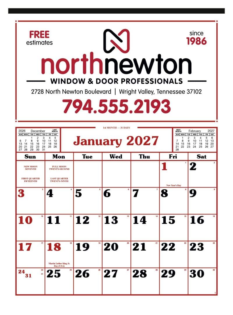 Custom Skinner & Kennedy™ Commercial 12-Sheet Calendar - 4