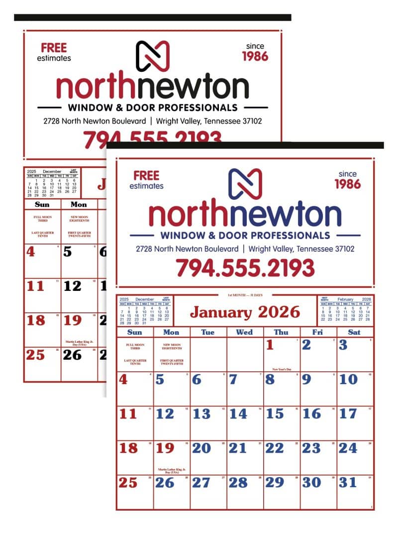 Custom Skinner & Kennedy™ Commercial 12-Sheet Calendar