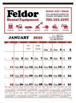 Custom Skinner & Kennedy™ Contractor's 12-Sheet Calendar