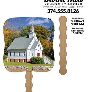 Custom Skinner & Kennedy™ Little White Church - Pictorial Fan