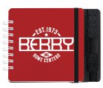 Custom Square Poly Journals w/Pen Holder & Heavyweight Back Cover (3 11/16 Square Inches)