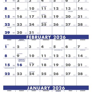 Custom Triumph® Calendars 3-Month Planner (4-Sheet)