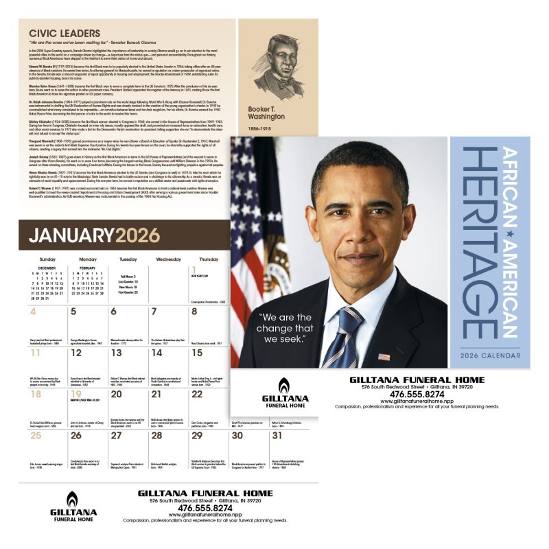 Custom Triumph® Calendars African-American Heritage Barack Obama Calendar - 1