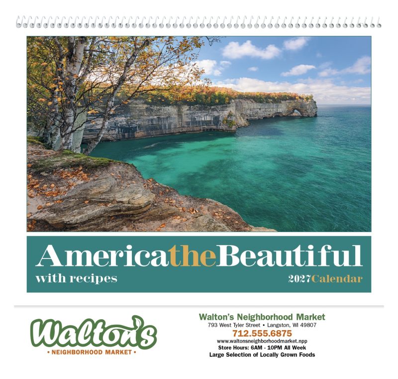 Custom Triumph® Calendars America the Beautiful with Recipes Calendar - 5