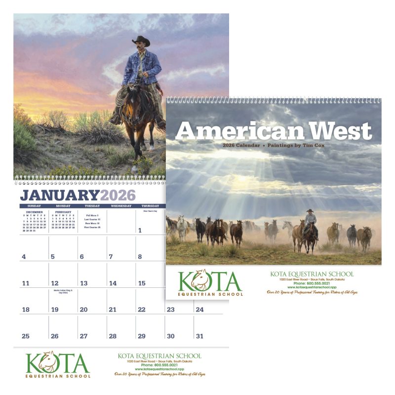 Custom Triumph® Calendars American West by Tim Cox Calendar - 1