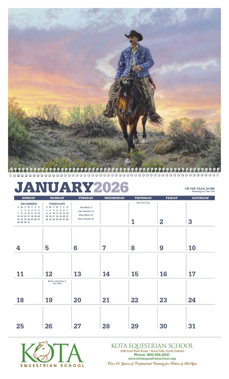 Custom Triumph® Calendars American West by Tim Cox Calendar - 3