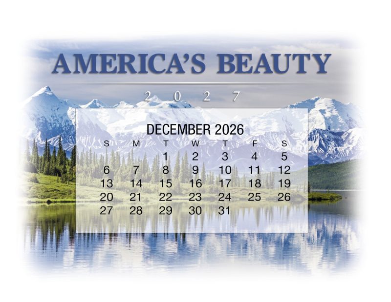 Custom Triumph® Calendars America's Beauty Desk Calendar - 9