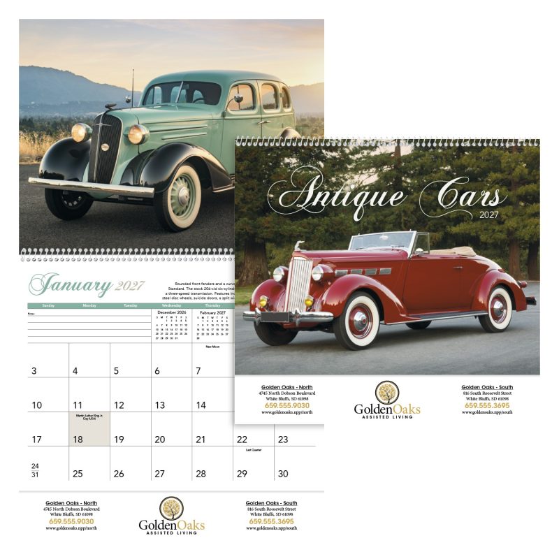 Custom Triumph® Calendars Antique Cars Calendar